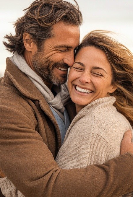 Pareja Feliz Después De Asistir Al Taller Para Parejas