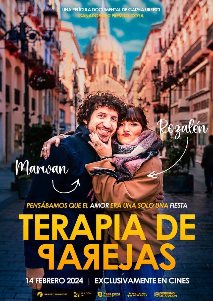 Marwan y Rozalen en la carátula de la película Terapia de Parejas